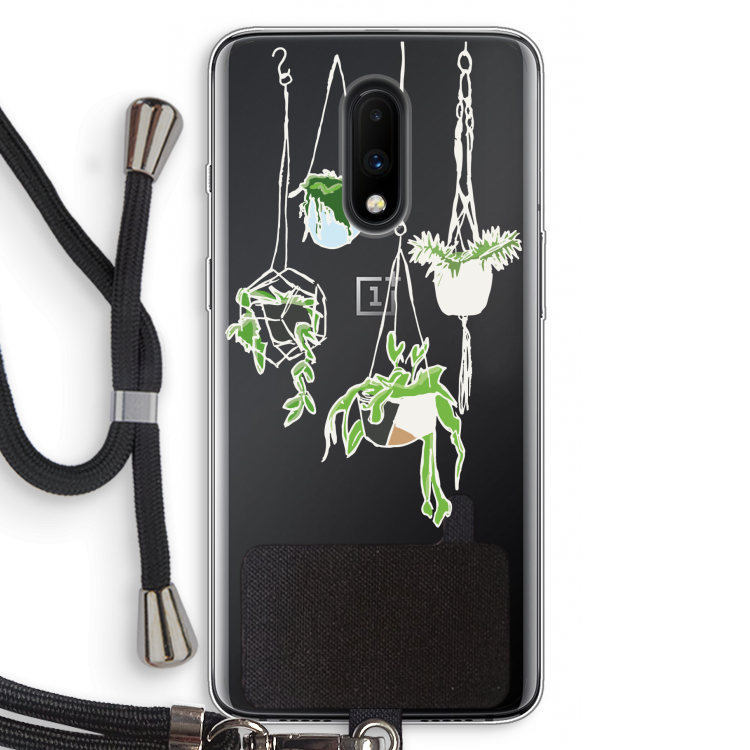 Hang In There: OnePlus 7 Transparant Hoesje met koord