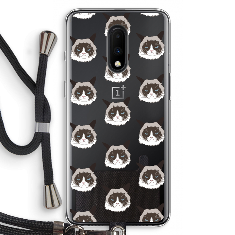 It's a Purrr Case: OnePlus 7 Transparant Hoesje met koord