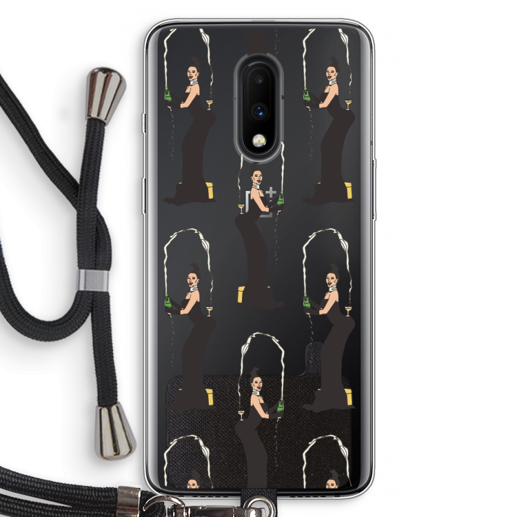 Pop Some Kim: OnePlus 7 Transparant Hoesje met koord