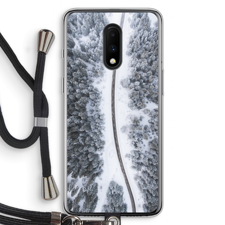 Snøfall: OnePlus 7 Transparant Hoesje met koord