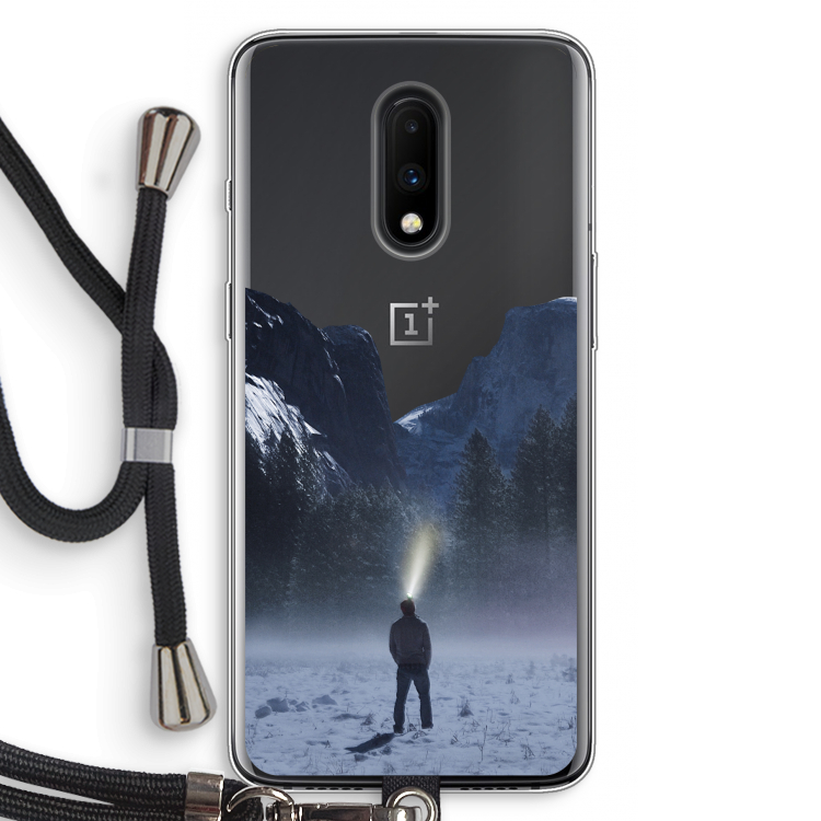 Wanderlust: OnePlus 7 Transparant Hoesje met koord
