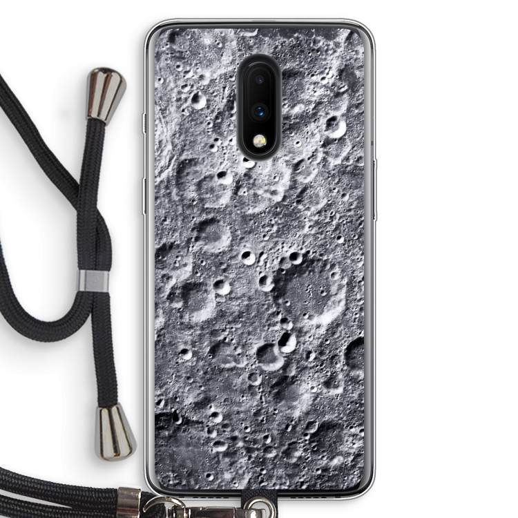 Maanlandschap: OnePlus 7 Transparant Hoesje met koord