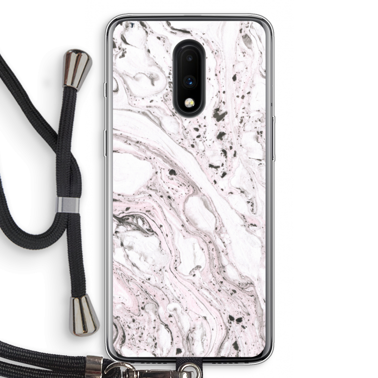 Mengelmoes: OnePlus 7 Transparant Hoesje met koord