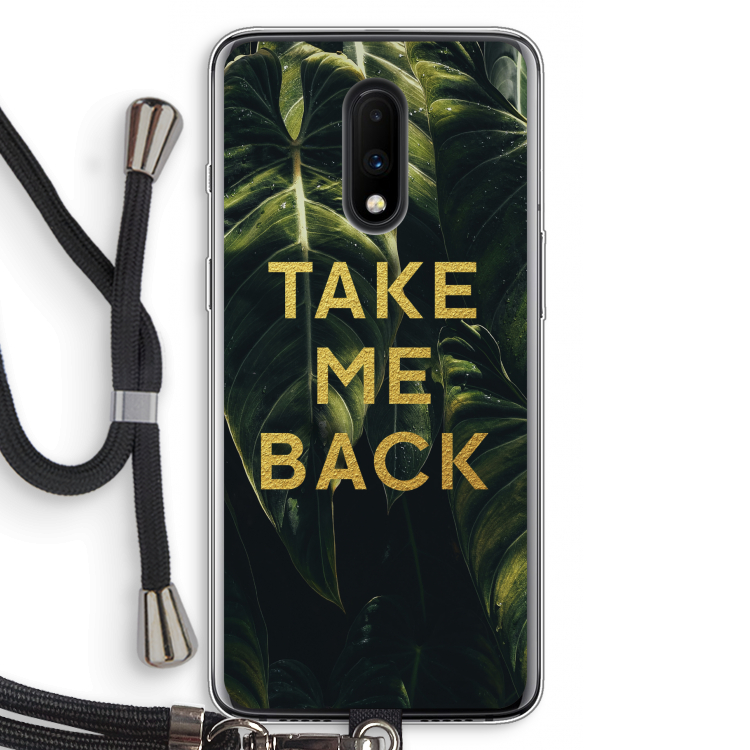 Take me back: OnePlus 7 Transparant Hoesje met koord