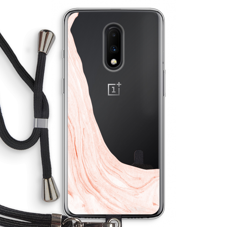 Peach bath: OnePlus 7 Transparant Hoesje met koord