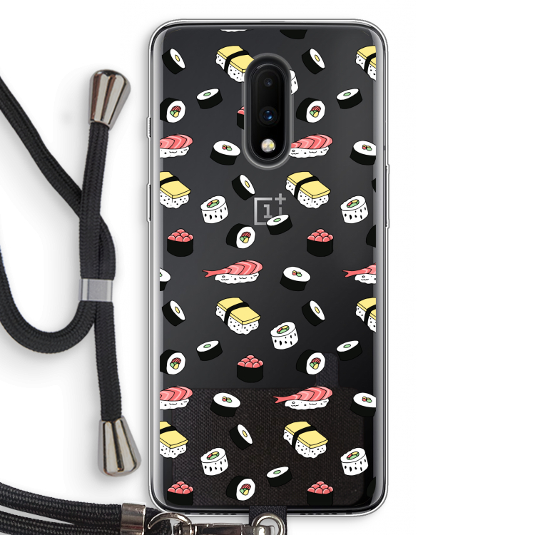 Sushi time: OnePlus 7 Transparant Hoesje met koord