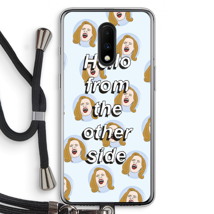 Hello: OnePlus 7 Transparant Hoesje met koord
