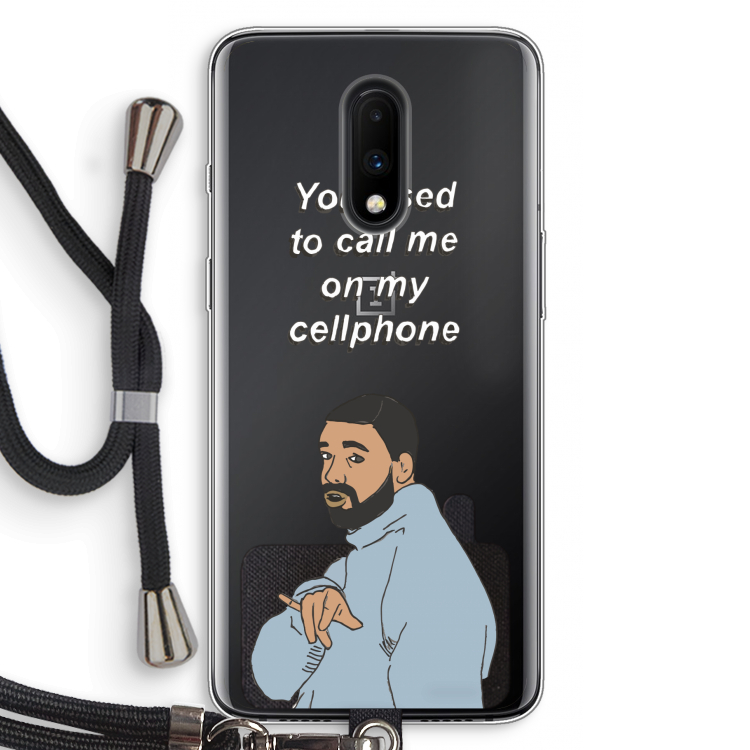 Hotline bling: OnePlus 7 Transparant Hoesje met koord