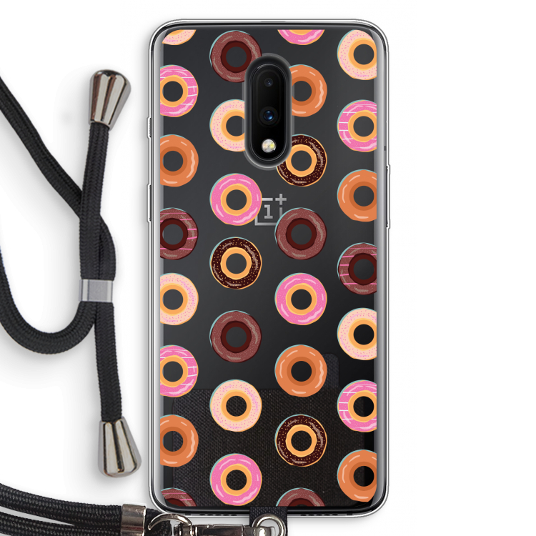 Donuts: OnePlus 7 Transparant Hoesje met koord