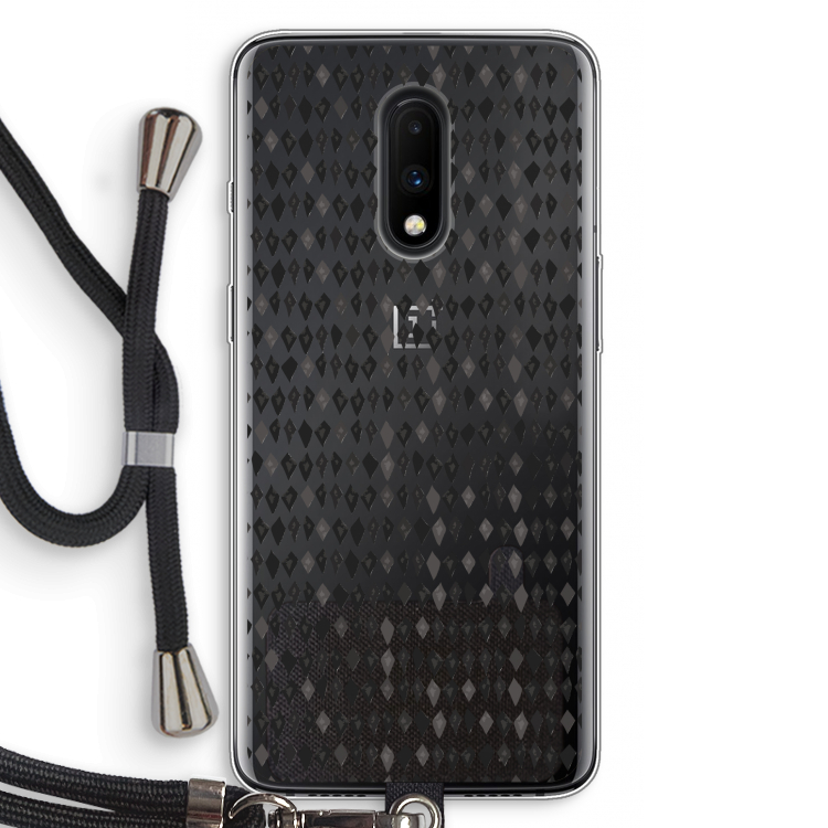 Crazy shapes: OnePlus 7 Transparant Hoesje met koord