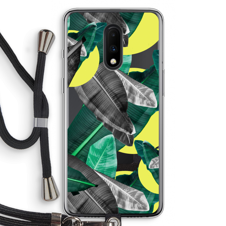 Fantasie jungle: OnePlus 7 Transparant Hoesje met koord