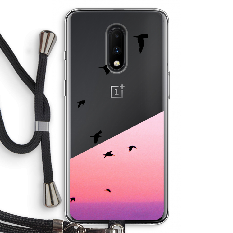 Fly away: OnePlus 7 Transparant Hoesje met koord