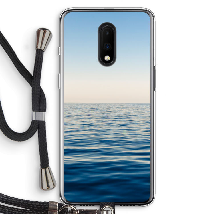 Water horizon: OnePlus 7 Transparant Hoesje met koord