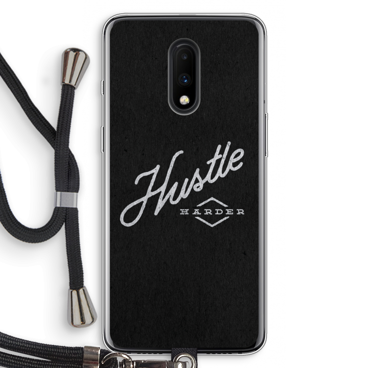 Hustle: OnePlus 7 Transparant Hoesje met koord