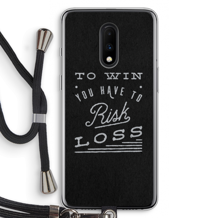 Risk loss: OnePlus 7 Transparant Hoesje met koord
