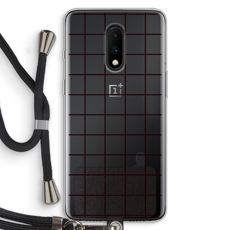 Rooster: OnePlus 7 Transparant Hoesje met koord