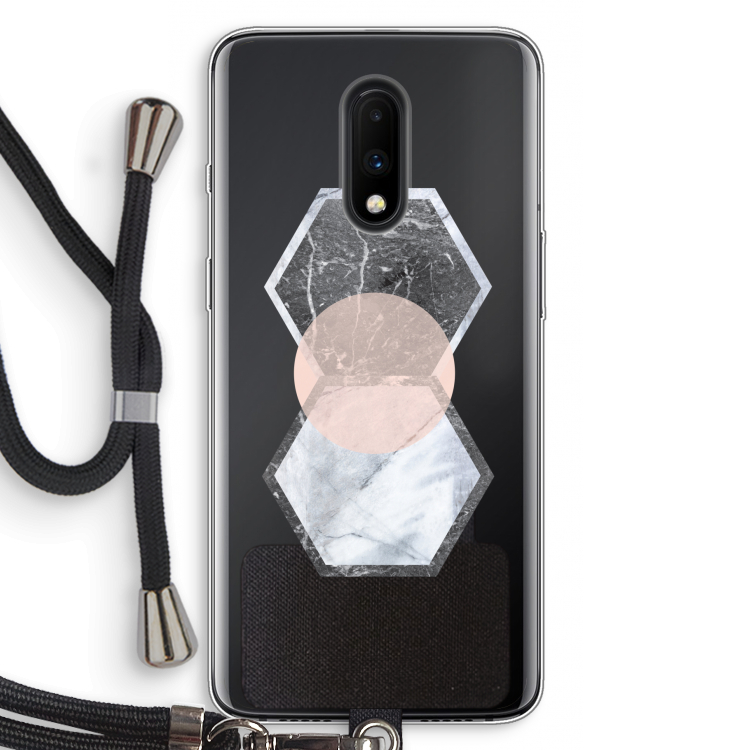 Creatieve toets: OnePlus 7 Transparant Hoesje met koord
