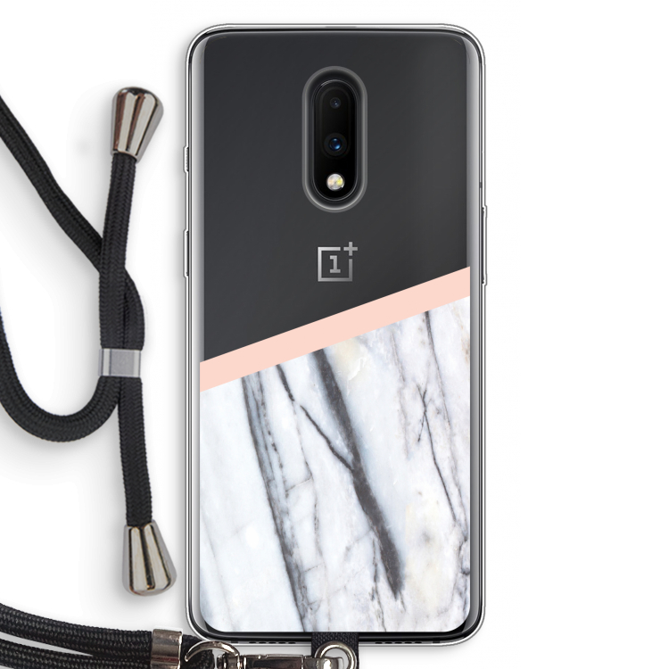 A touch of peach: OnePlus 7 Transparant Hoesje met koord