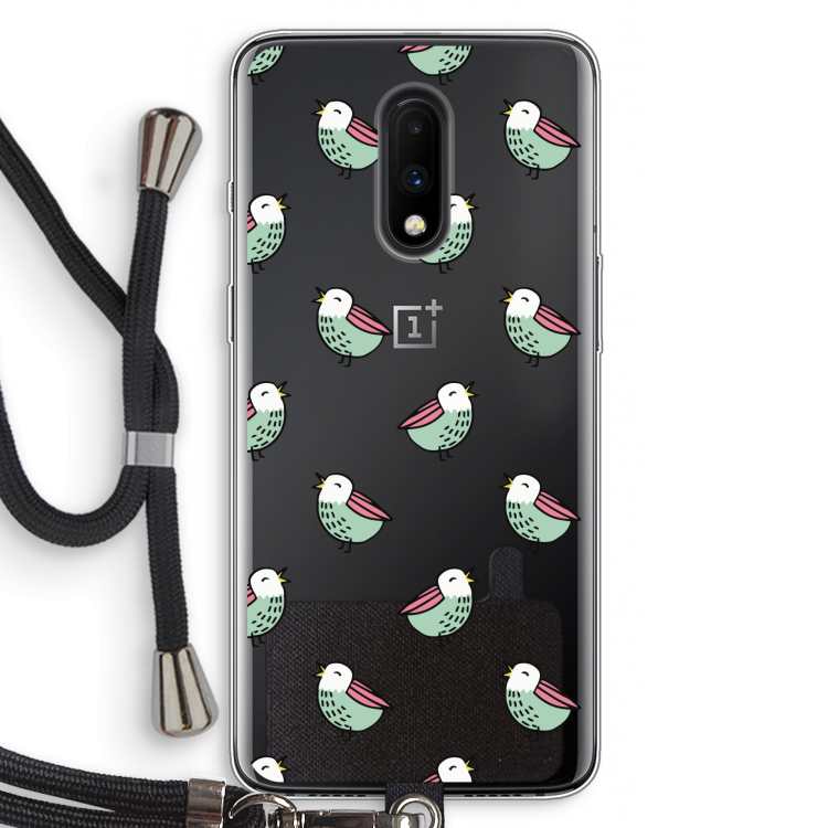 Vogeltjes: OnePlus 7 Transparant Hoesje met koord