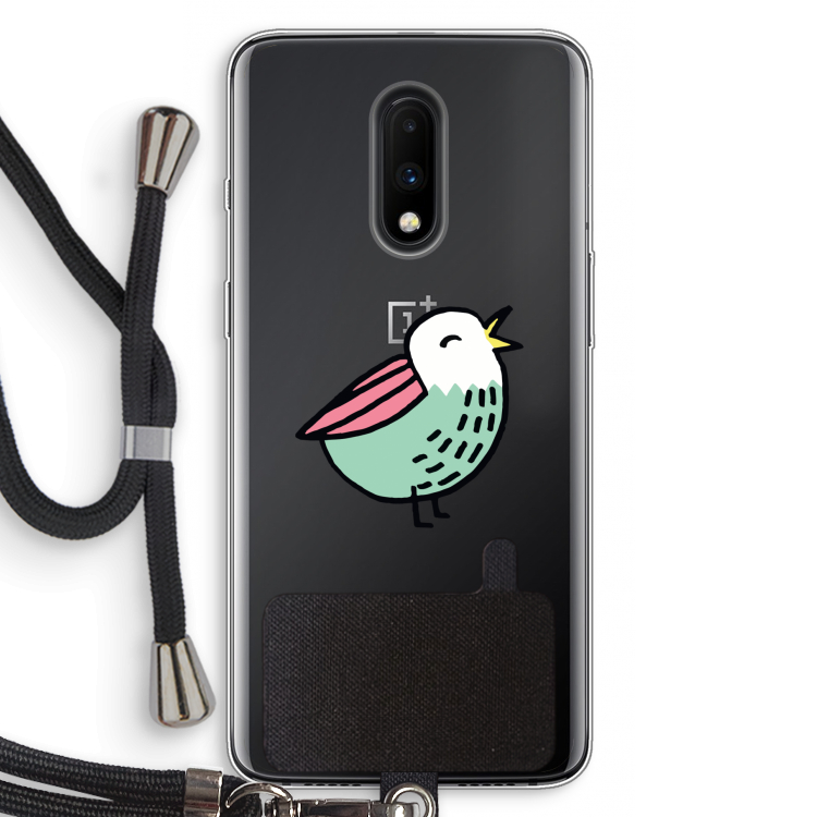 Birdy: OnePlus 7 Transparant Hoesje met koord