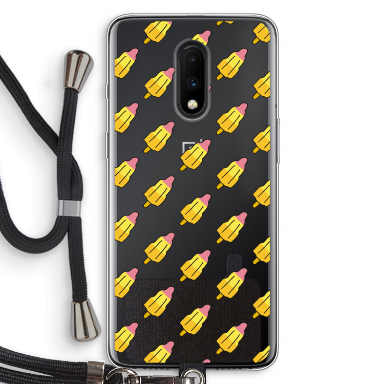 Waterijsjes: OnePlus 7 Transparant Hoesje met koord