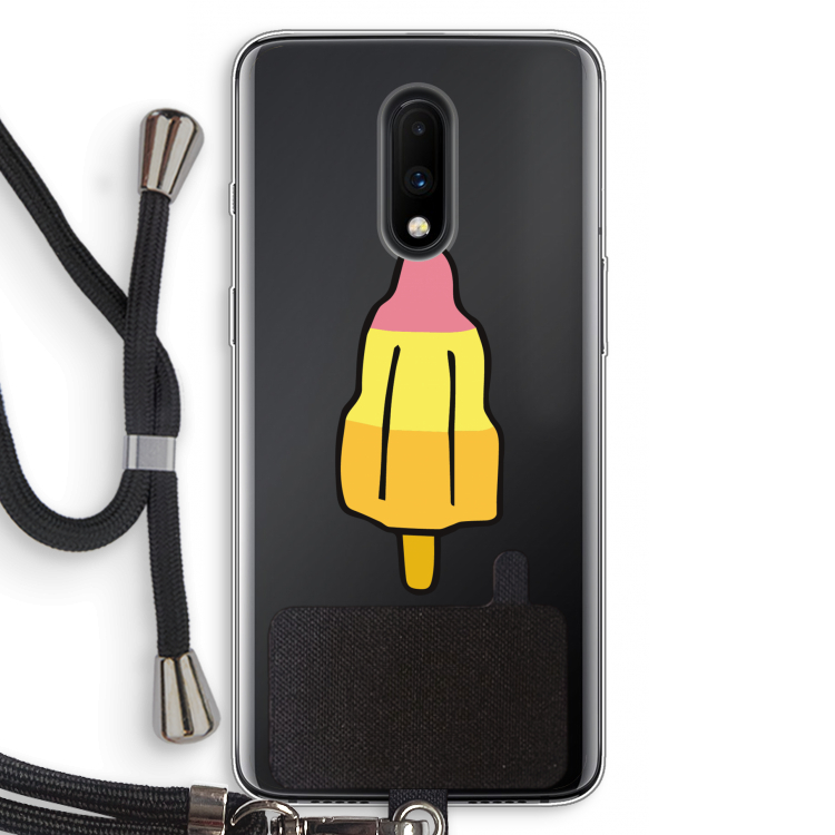 Raketijsje: OnePlus 7 Transparant Hoesje met koord