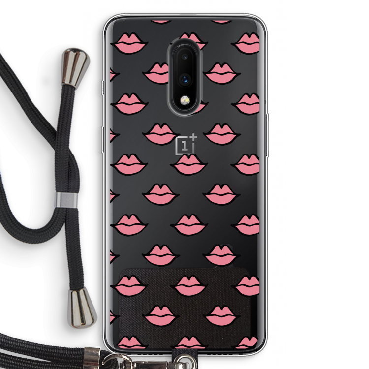 Lipjes: OnePlus 7 Transparant Hoesje met koord