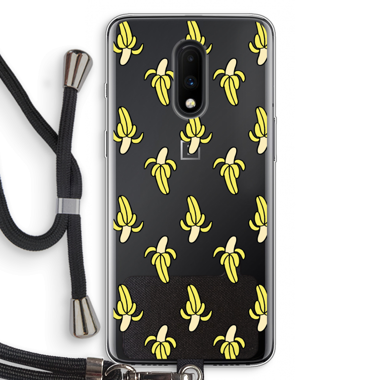 Bananas: OnePlus 7 Transparant Hoesje met koord