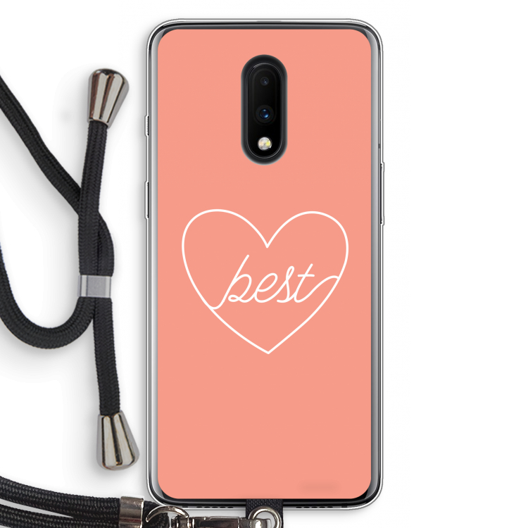 Best heart: OnePlus 7 Transparant Hoesje met koord