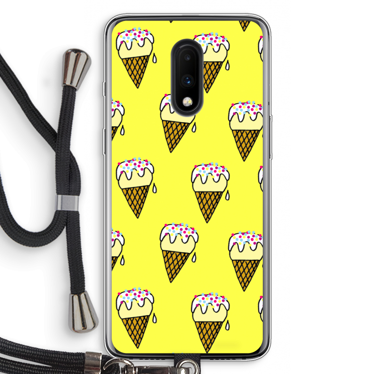 Isjes: OnePlus 7 Transparant Hoesje met koord