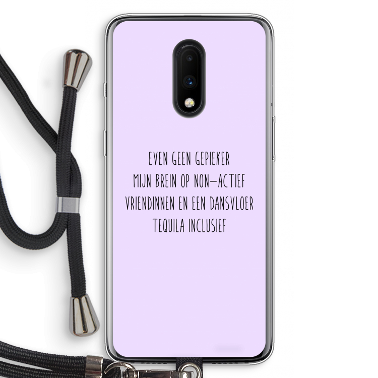 Tequila: OnePlus 7 Transparant Hoesje met koord