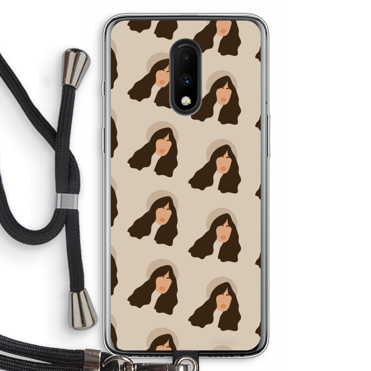 Bonjour mon amour: OnePlus 7 Transparant Hoesje met koord