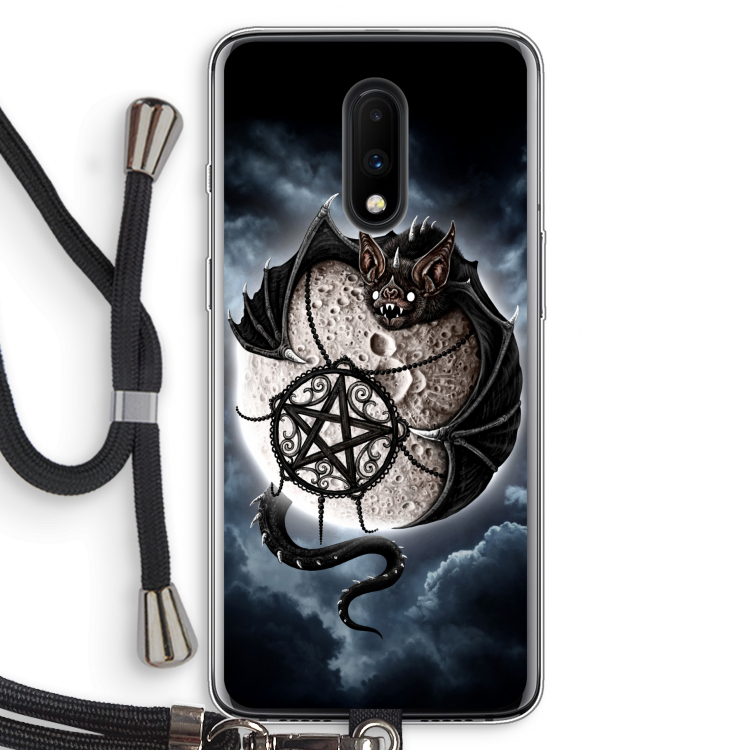 Volle maan: OnePlus 7 Transparant Hoesje met koord