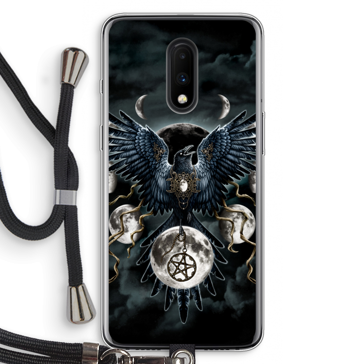 Sinister Wings: OnePlus 7 Transparant Hoesje met koord
