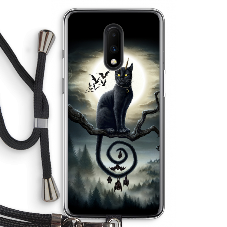 Moonlight Companions: OnePlus 7 Transparant Hoesje met koord
