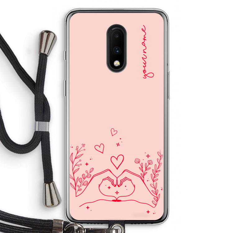 Love is in the air: OnePlus 7 Transparant Hoesje met koord