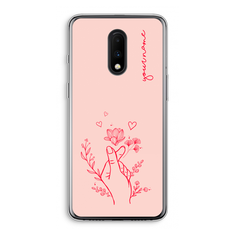 Giving Flowers: OnePlus 7 Transparant Hoesje