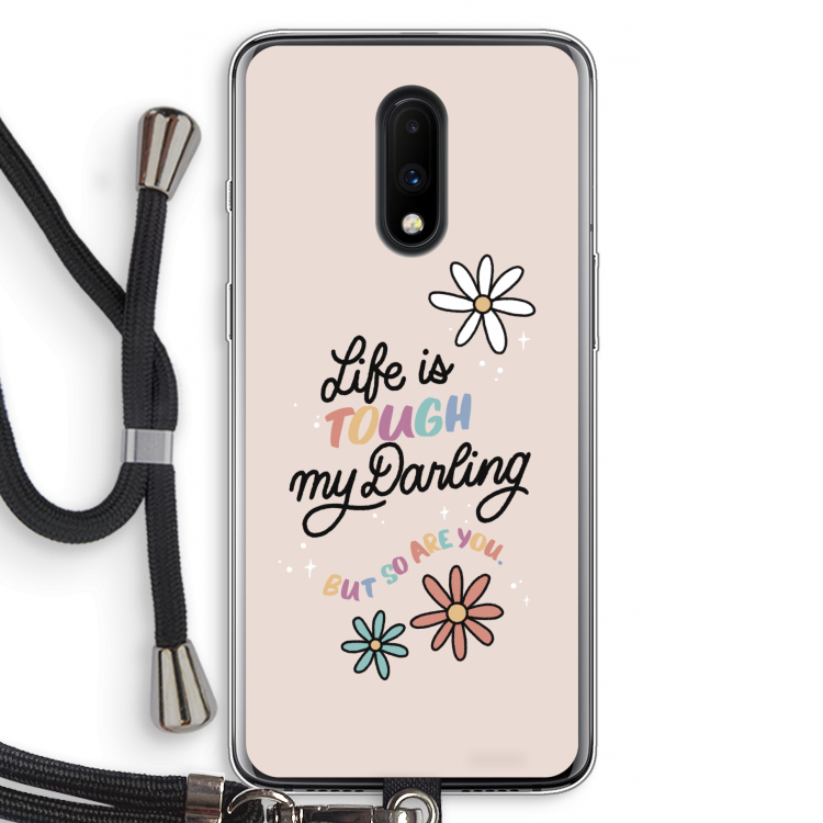Tough Life: OnePlus 7 Transparant Hoesje met koord