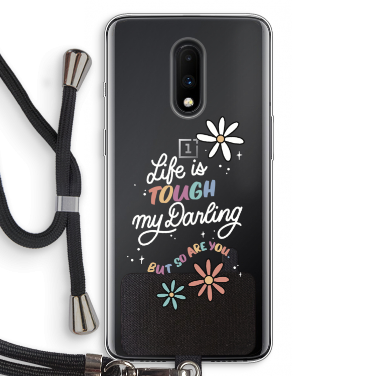 Tough Life: OnePlus 7 Transparant Hoesje met koord
