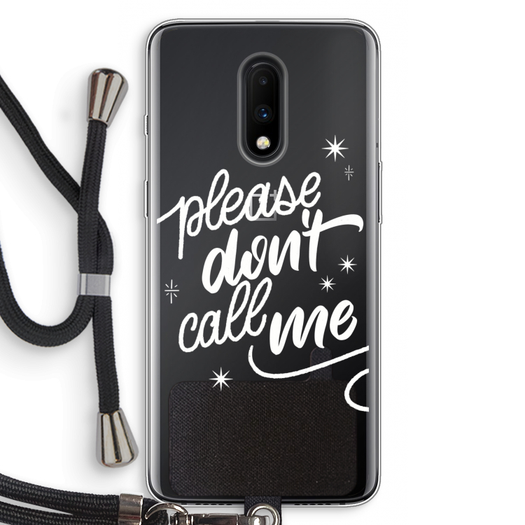 Don't call: OnePlus 7 Transparant Hoesje met koord