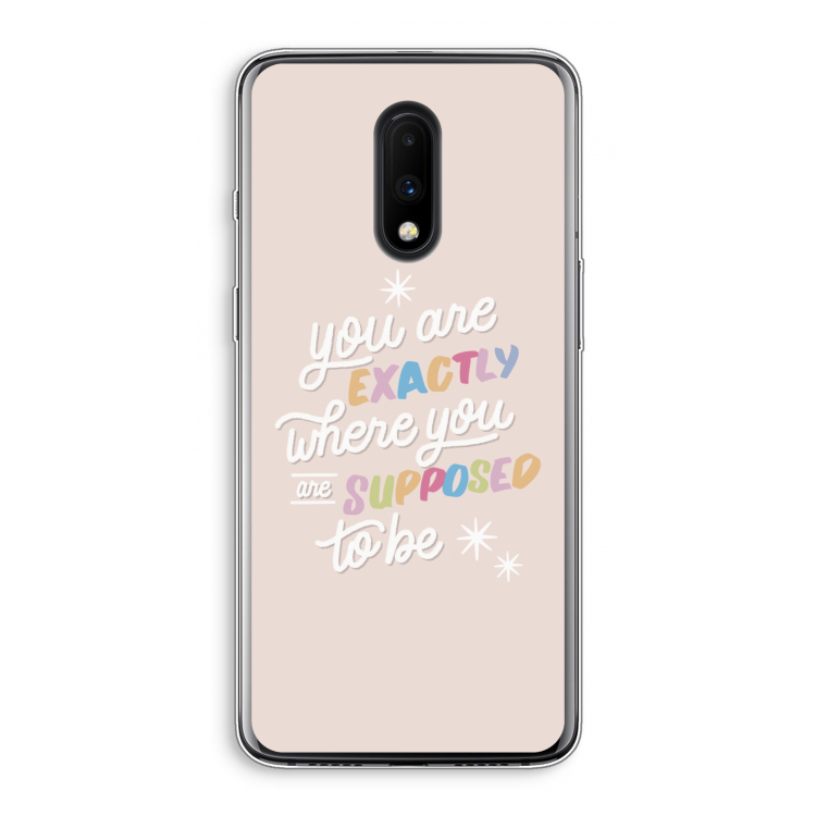 Right Place: OnePlus 7 Transparant Hoesje