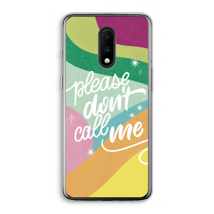 Don't call: OnePlus 7 Transparant Hoesje