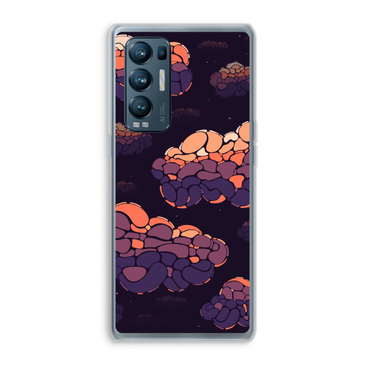 Patroon Wolken: Oppo Find X3 Neo Transparant Hoesje
