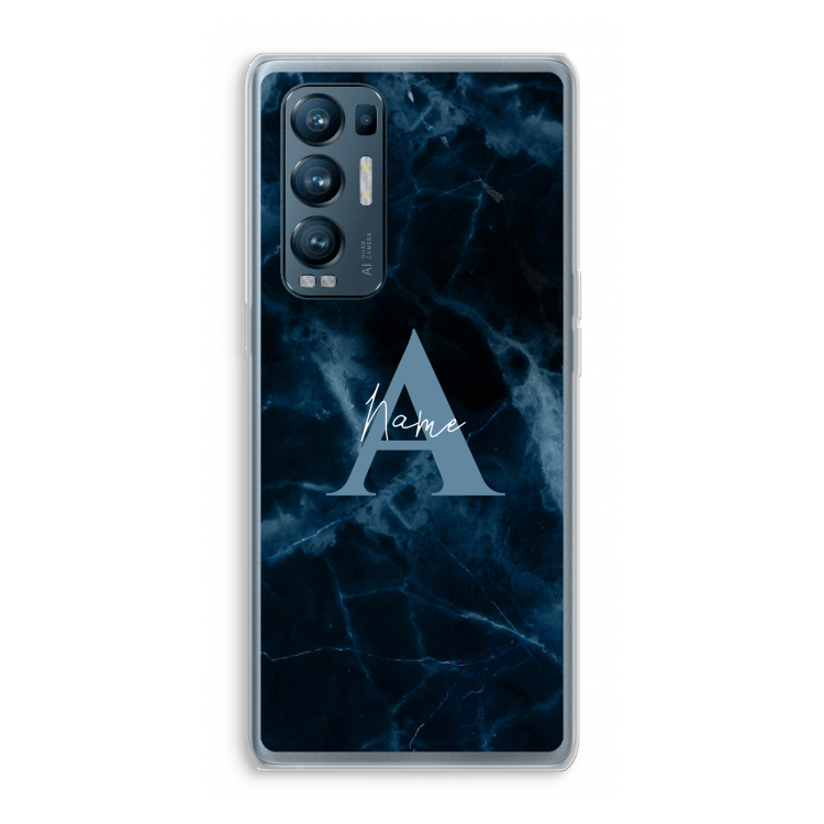 Midnight Marble: Oppo Find X3 Neo Transparant Hoesje