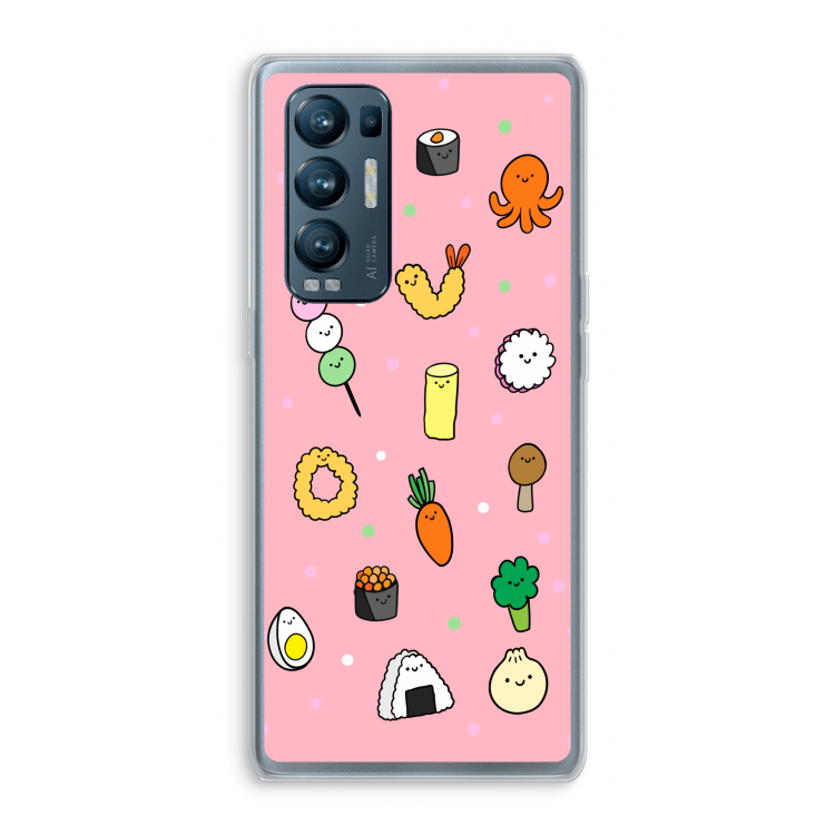 Happy bento friends: Oppo Find X3 Neo Transparant Hoesje