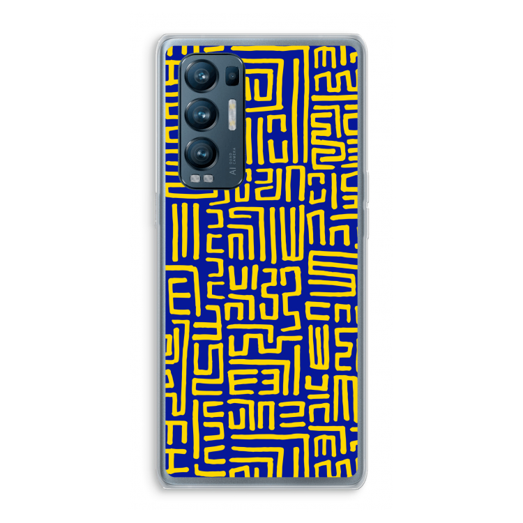 Majorelle Blue Print: Oppo Find X3 Neo Transparant Hoesje