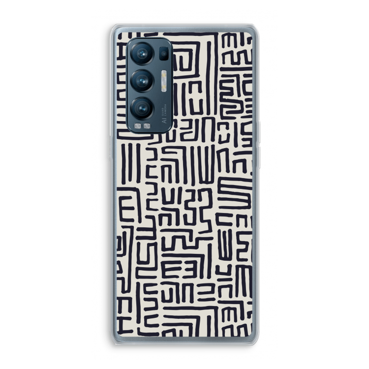 Moroccan Print: Oppo Find X3 Neo Transparant Hoesje