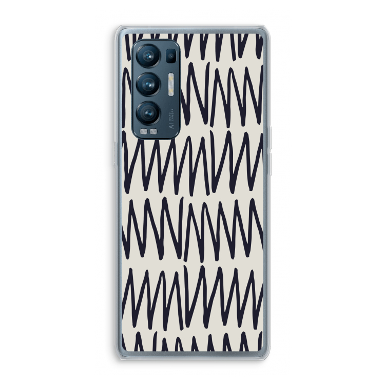 Marrakech Zigzag: Oppo Find X3 Neo Transparant Hoesje