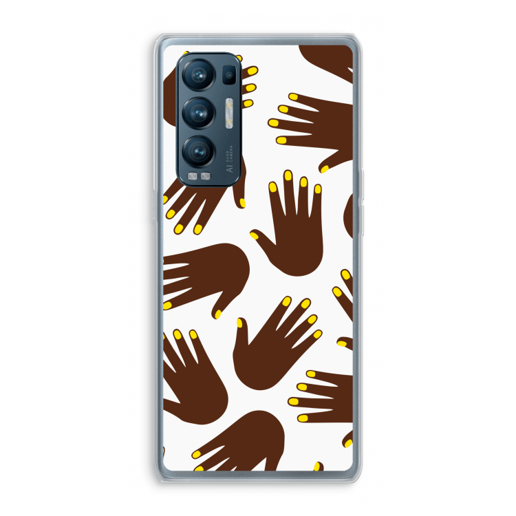 Hands dark: Oppo Find X3 Neo Transparant Hoesje