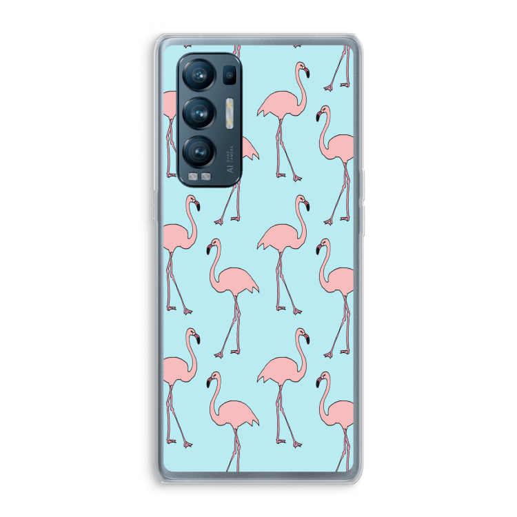 Anything Flamingoes: Oppo Find X3 Neo Transparant Hoesje